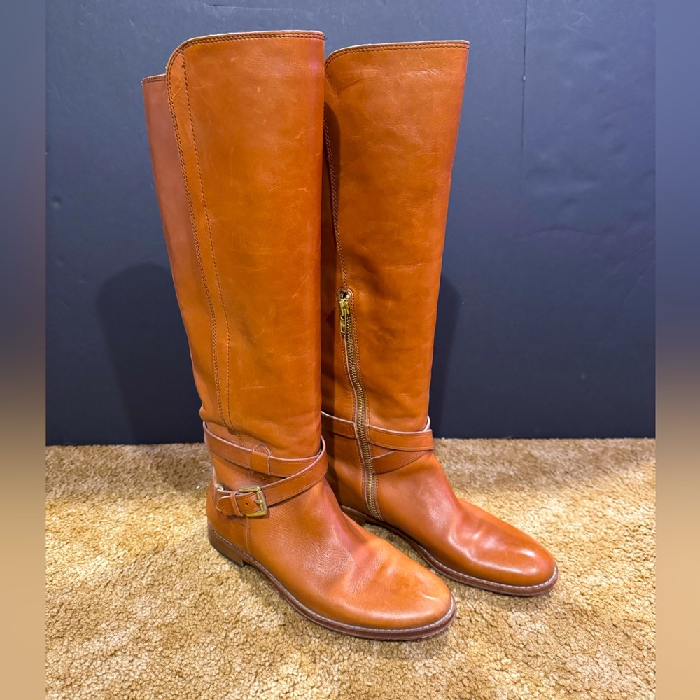 Coach: Elegant Tan Leather Knee-High Boots size 8.5 - Picture 2 of 8